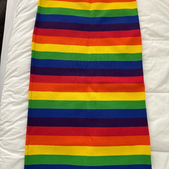 Michael Kors Rainbow Stretch-Viscose Pencil Skirt - Picture 3 of 5